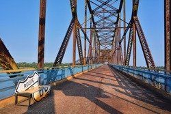 Old Chain of Rocks bridge on the Mississippi river, Granite City Illinois.