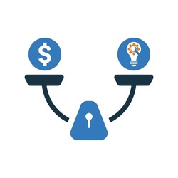 Accounting, break icon. Simple editable vector illustration.