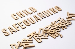 Child safeguarding concept spelled out
