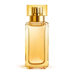 Orange 1.2 oz. Bottle of Perfume. Lady Eau De Cologne Bottle Isolated on White. Floral Fruity Fragrance for Women. Perfume Spray. Modern Luxury Women's Parfum De Toilette