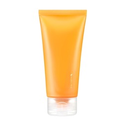 Orange Plastic 75ml Hand Cream Tube Packaging Isolated on White. Collapsible Squeeze Tube Cosmetic Containers with Flip Lid. Modern Hand Skin Care Products Kit