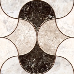 Beautiful  geometry for floor and wall, marble floor tile, porcelain ceramic tile, geometric pattern for surface and floor.
