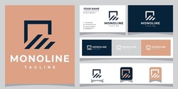 Set of data logo designs, initial abstract M and C finance, icons for business or branding.