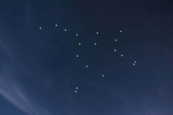 Ursa Major star constellation, Night sky, Cluster of stars, Deep space, Great Bear constellation