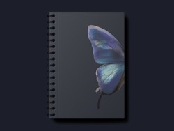 book cover with beautiful butterfly wings
