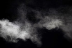 smoke blow isolated on dark background