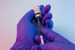 botulinum toxin treatment, botox bottle and syringe
