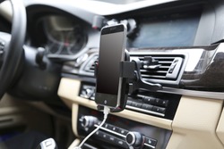 Universal mount holder for smart phones or tablet. Car dashboard or wind-shield holder bracket for mobile phone