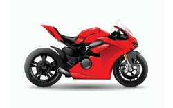 red bike art design vector