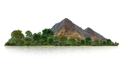mountain isolated on white background 