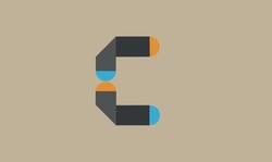 Illustration the letter C to a folded sock. Initial Letter C Logo. Flat Vector Logo Design Template Element.C letter for logo.