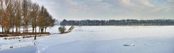 Winter in Denmark. A wintry landscape in Denmark.