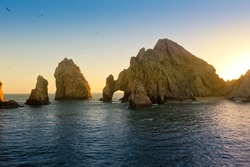 Beautiful Land's End and Lover's Beach in Cabo San Lucas, Mexico.