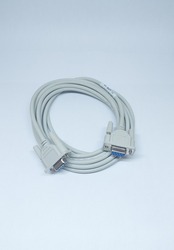 VGA cable for PC connection isolated on a white background