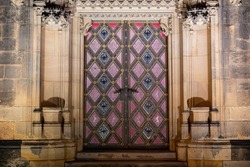 Decorative double door from Prague church 