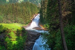 Beautiful Krimml waterfall in Austria