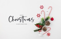 beautiful christmas composition congratulating the christmas season