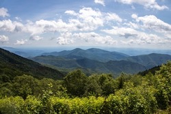 Views of Mount Mitchell State Park in North Carolina