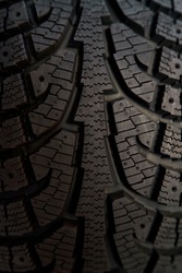 Winter, directional tire tread in very good condition.