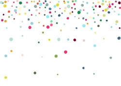 Abstract colorful flying in the air confetti. Isolated on the white background. Vector holiday illustration.