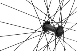 bicycle spoke detail closeup isolated