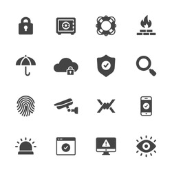 Protection, safety and security icons