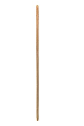 A wood broomstick isolated on the white background. 