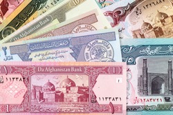 Afghanistan Banknotes. An Old paper banknote, vintage retro. Famous ancient Banknotes. Collection.