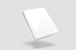 Mock up view of a floating book on a color background - 3d rendering