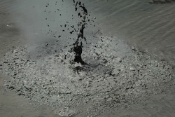 Geothermal Eruption from Mud Pool
