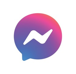 gradient pink blue icon bubble Meta chat messenger vector template