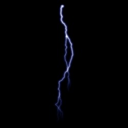Lightning Overlays. Thunder Overlays. Lightning Background. Thunder Background. Lightning Overlays Isolated on black background. Thunder, lightnings and rain during summer storm. Lightning strike.