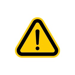 exclamation vector illustration . coution danger , warning sign icon flat design