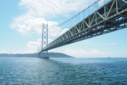 japan suspension bridge Akashi bridge across the sea the most expensive bridge in the world