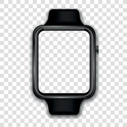 Smart watch black color with silicone band