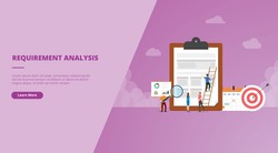 business requirements analysis concept for website design template banner or slide presentation cover