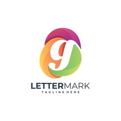 illustration vector graphic letter mark G colorful logo template