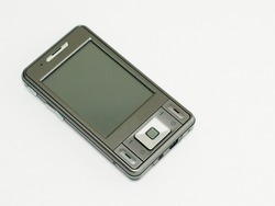 Old PDA device, isolated, close up