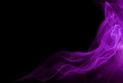 violet smoke on black background