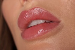 Lip Blush Lips Close up Natural Lips White teeth