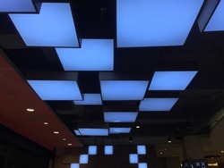 False ceiling design with indirect dim lighting 
