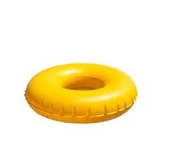 Yellow Inflatable ring isolated on white background