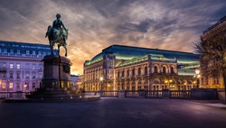 Vienna state opera at dawn