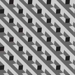 Geometric seamless pattern with geometric 3d illusion square fabrics backdrop. flat Vector illustration. decorative element for card design, fabric print.