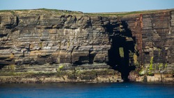 Cliffs on the western coast of Orkney Islands