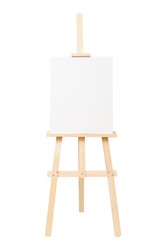 Easel empty for drawing isolated on white background