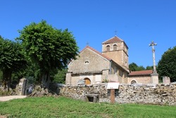 Small secluded church in the French countryside, Burgundy