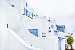 Beautiful white architecture in Santorini, Greece