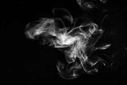 white smoke overlay effect on solid super black background Nature motion smoky steam wave abstract environment pollution, cloud, cigarette, gas, dry ice, chemistry, factory and ghost concepts