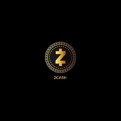 Zcash Coin Cryptocurrency icon Blockchain technology, Coin and NFT token symbols, Isolated logo.